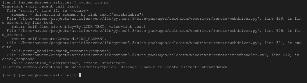 nosuchelementesception-s-selenium-python