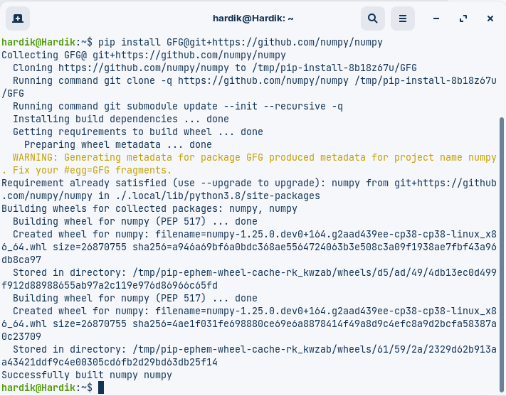 How to install a Python Package from a GitHub Repository