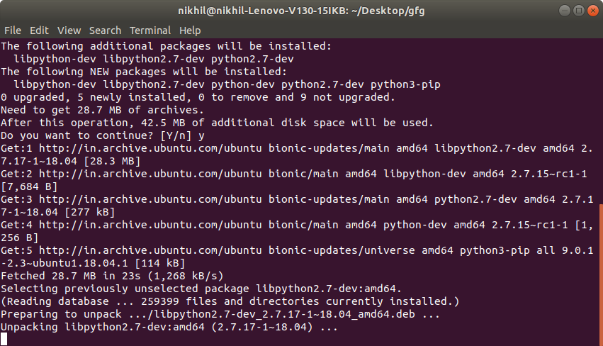 Unpacking-installation-files