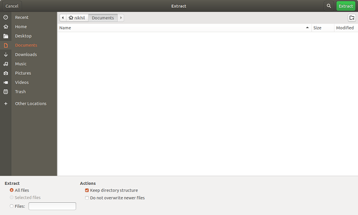 Extract Files to a Folder