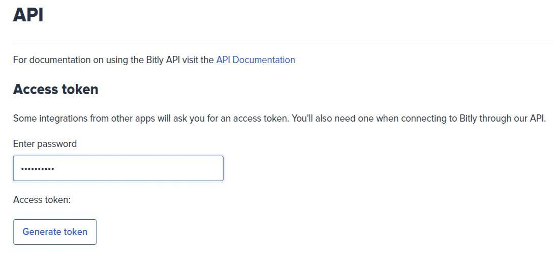 URL shortener using Bitly API in Django