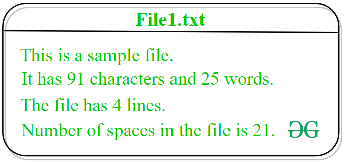 Get number of characters, words, spaces and lines in a file