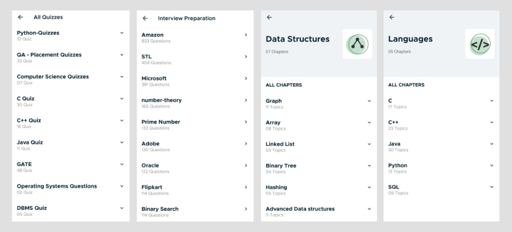 GFG Android App - Interview Preparation