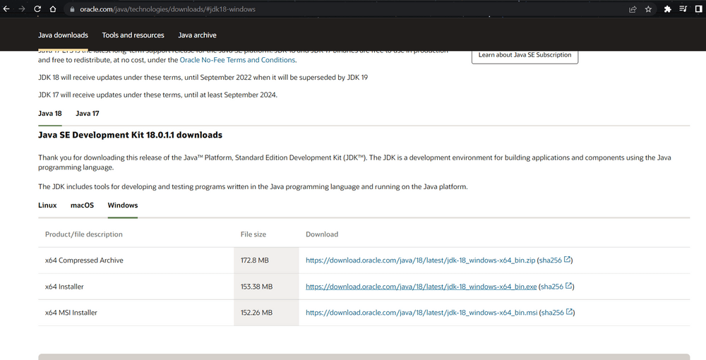 Step 1 - Downloading JDK for Windows