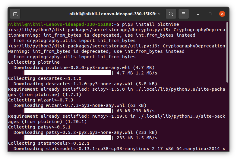 python install plotnine