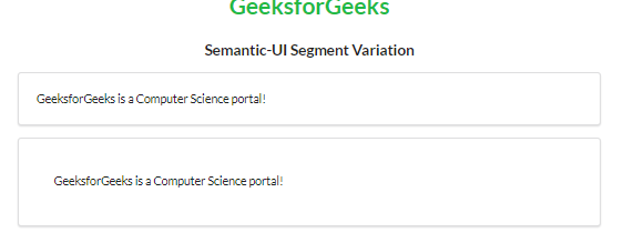 Semantic-UI Segment Variations