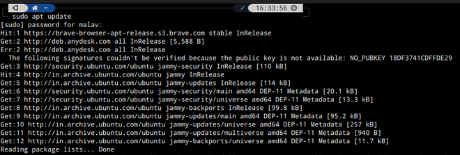 Updating software.