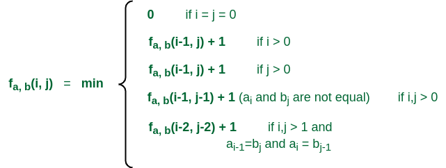 Damerau - Levenshtein distance