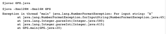 NumberFormatException