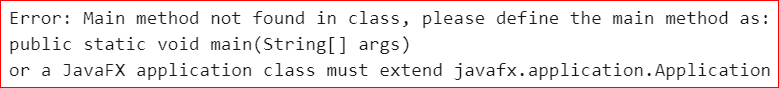 Error when main is not used