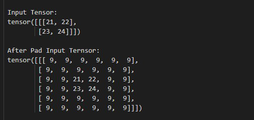 How to Pad the Input Tensor Boundaries With a Constant Value in PyTorch?