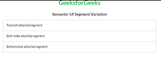 Semantic-UI Segment Variations