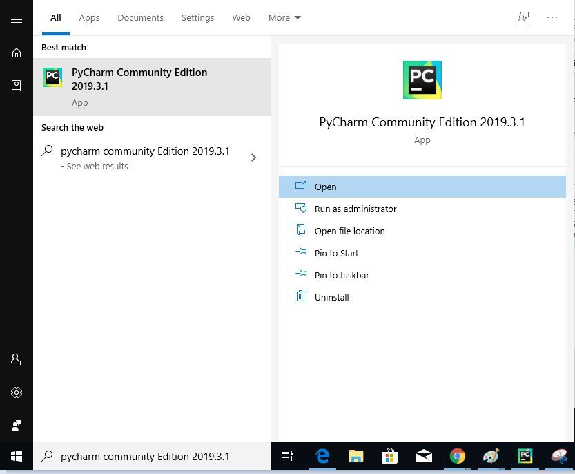 Searching from Start Menu