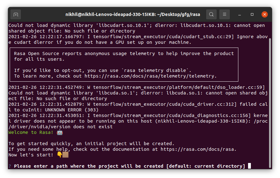rasa python init