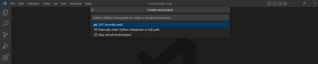 Select Interpreter