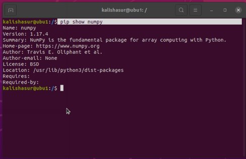 Using PIP to install NumPy on Linux