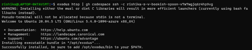 Transferring the binary dependencies from the local machine to the remote machine
