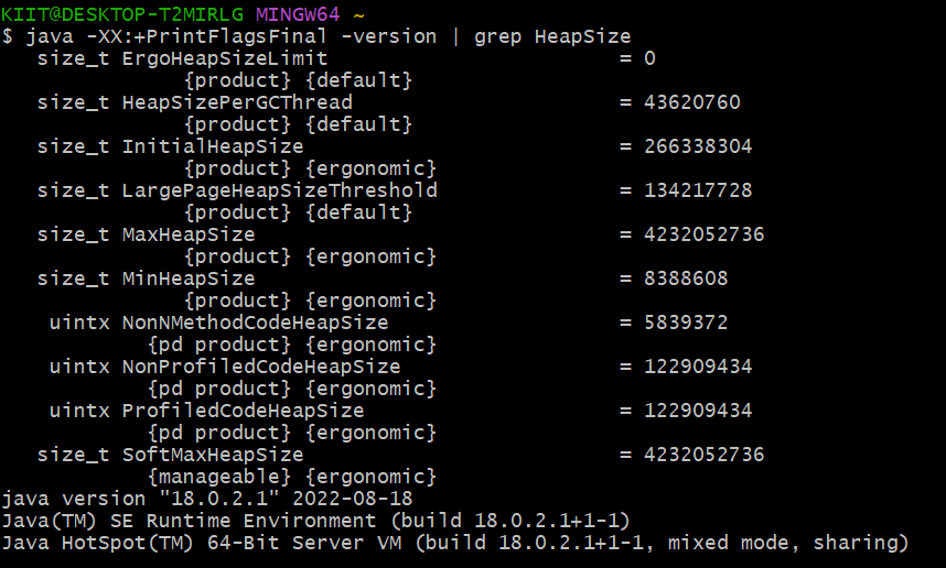 Max Heap size Linux