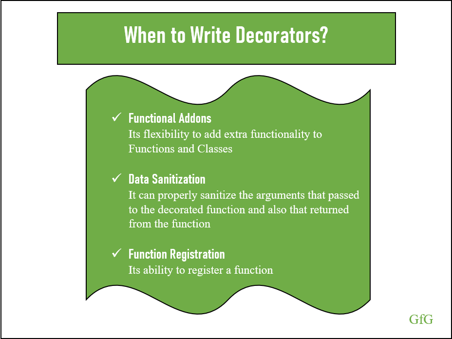 When to write Decorators