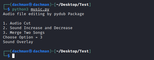 Altering audio using pydub.