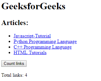 Count links before