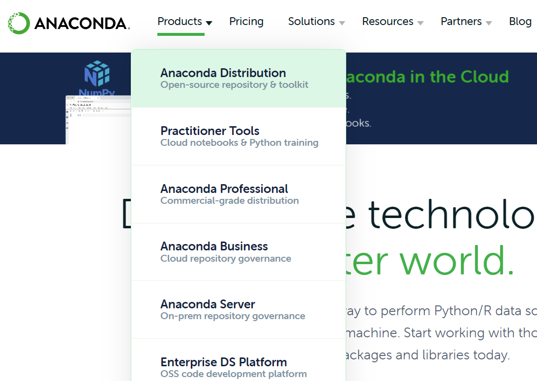 selecting-anaconda-distribution