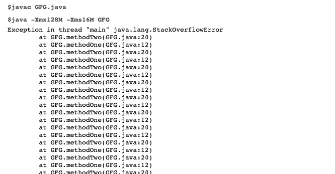 StackOverFlowError