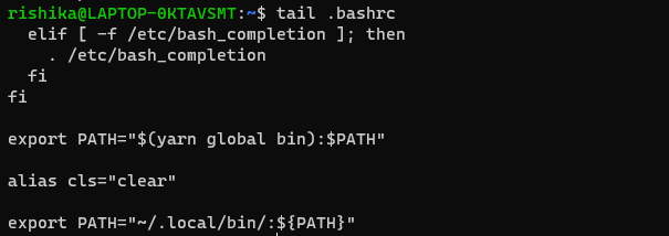 Added the executable path to $PATH