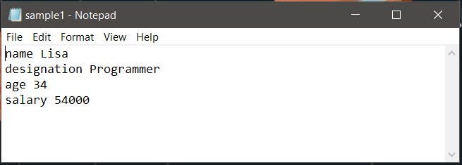 The text file-sample1.txt