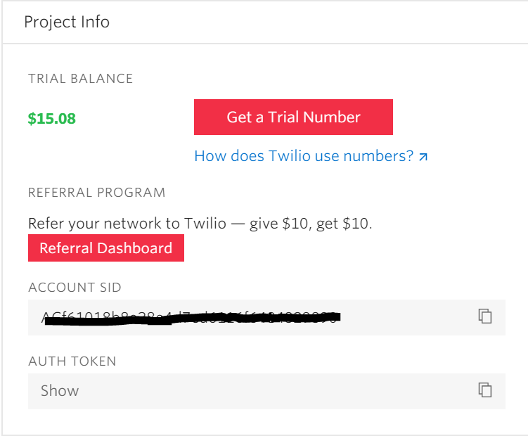twilio registeration