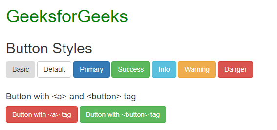 Bootstrap Buttons, Glyphicons, Tables