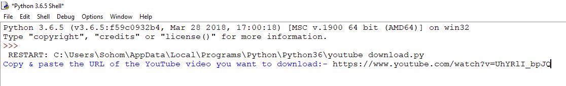 Entering URL