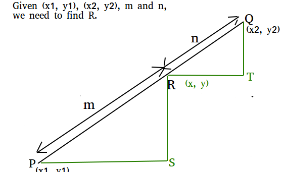 Section formula working