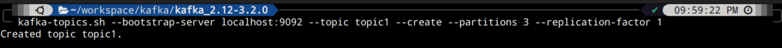 Created a Kafka topic.