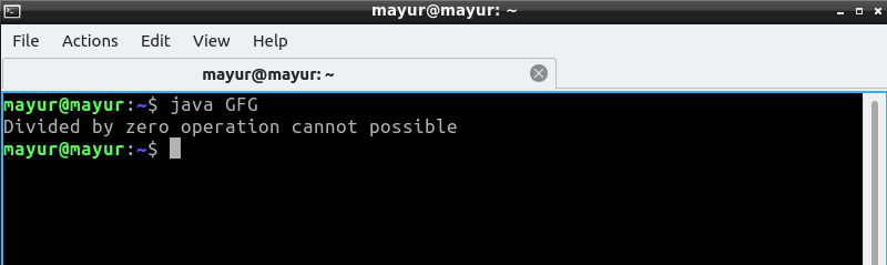 Divide by zero exception handle