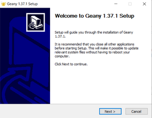 install geany