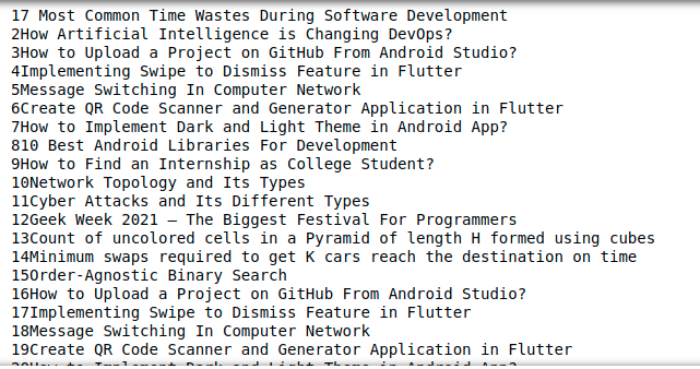 Looping through a list of different URLs
