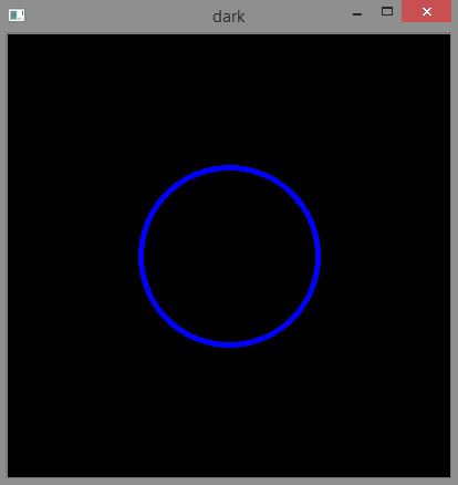 Draw a circle using opencv