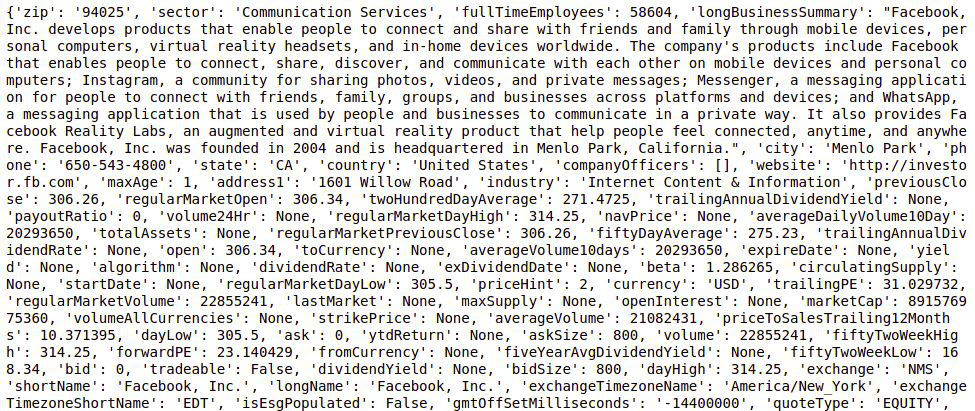 yahoo finance python