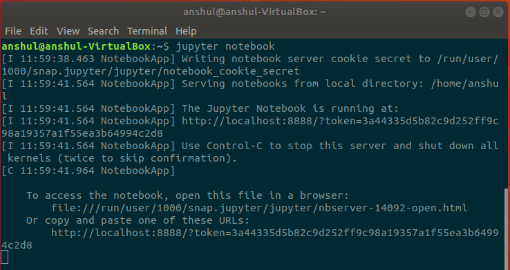 Command to Launch Jupyter