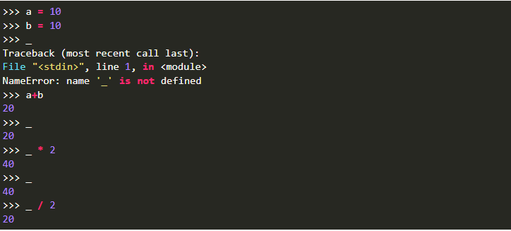 Underscore (_) in Python