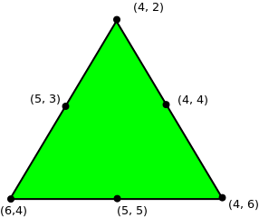 coordinates of the triangle given midpoint of each side