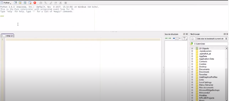 Pyzo Python IDE