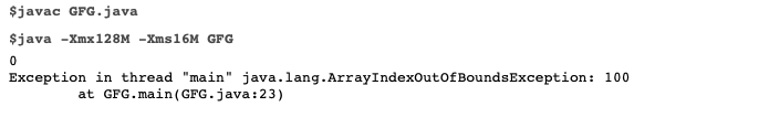 ArrayIndexOutOfBoundsException