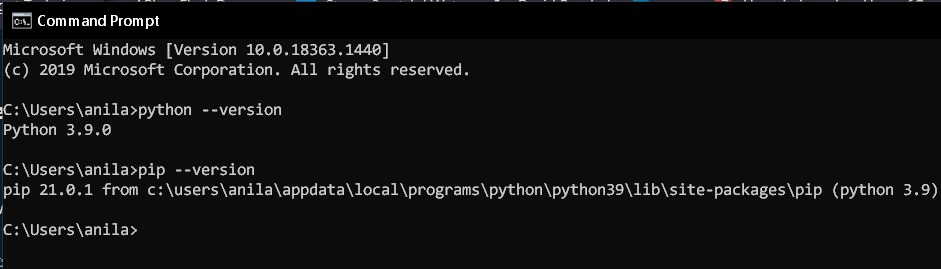 Checking-pip-and-python