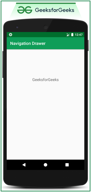 Output for Navigation Drawer