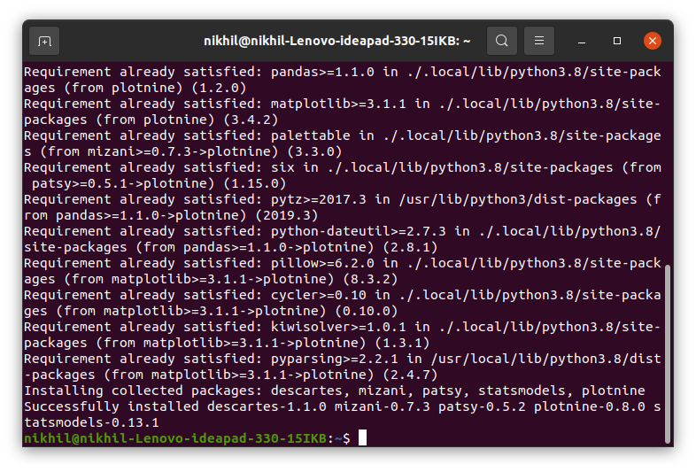 python install plotnine