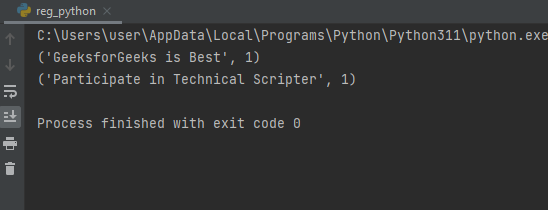 Reading the contents of the created key.